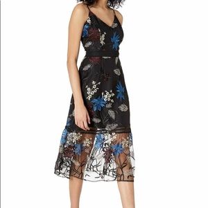 Embroidered midi dress